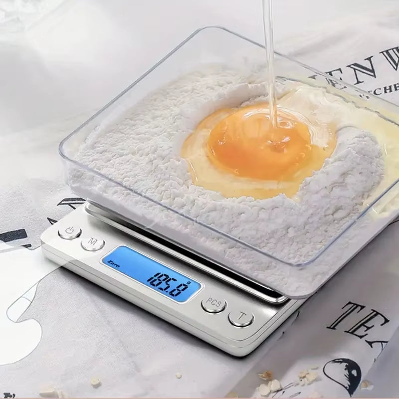 Accuweight Digital Kitchen Scale Stainless Steel Food Scale with LCD Display for Precise Weighing of Cooking Ingredients Diet